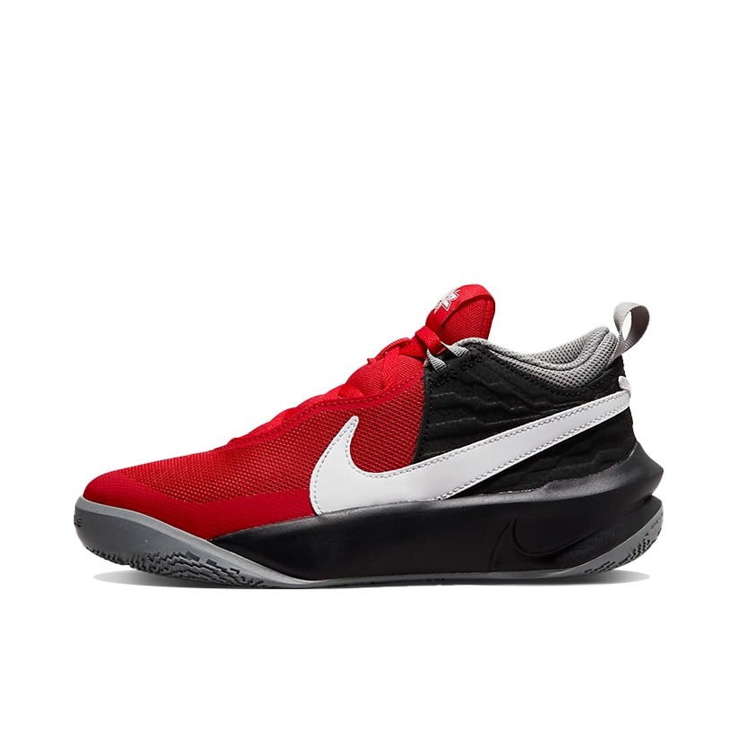 推荐商品：Nike Team Hustle D 10 复古百搭 舒适透气 减震 防滑耐磨 实战 篮球鞋 GS/红色/黑色
