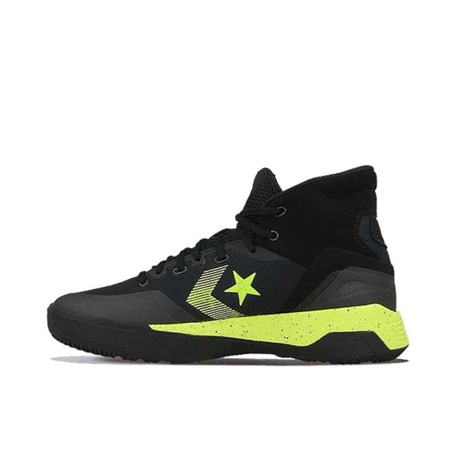 推荐商品：Converse/匡威 G4 时尚潮流 防滑耐磨 休闲缓震 舒适实战 网布透气 圆头 合成革织物 篮球鞋 High Top 黑色/绿色