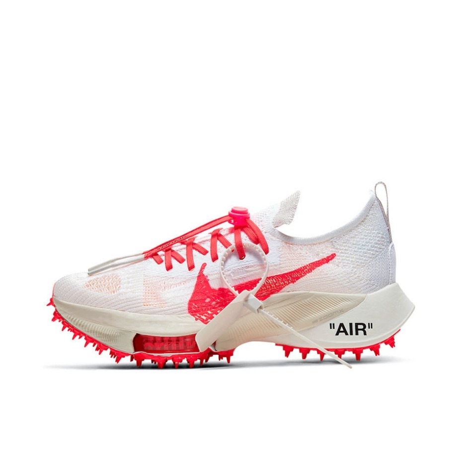 推荐商品：Nike Air Zoom Tempo NEXT% 跑鞋 全掌稳定支撑耐磨透气防滑碳板跑道耐穿 Off-White联名/白红
