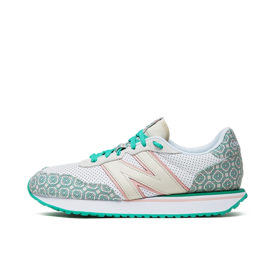 推荐商品：New Balance 237 跑鞋 减震透气防滑耐磨轻便潮流复古织物 CASABLANCA联名/白色/绿粉