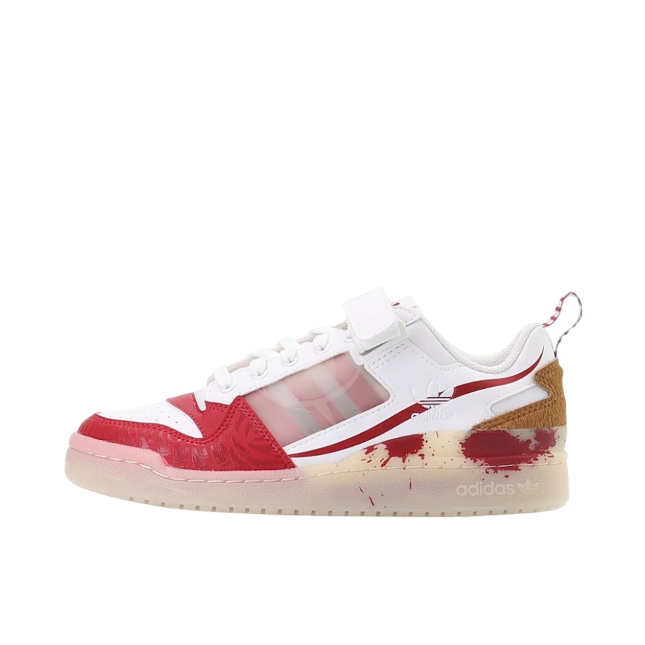 推荐商品：adidas Originals Forum 板鞋 轻便复古防滑时尚魔术贴篮球风薄底包裹性 Killer Clown 万圣节限定/白色/浅猩红/亮粉/血腥小丑