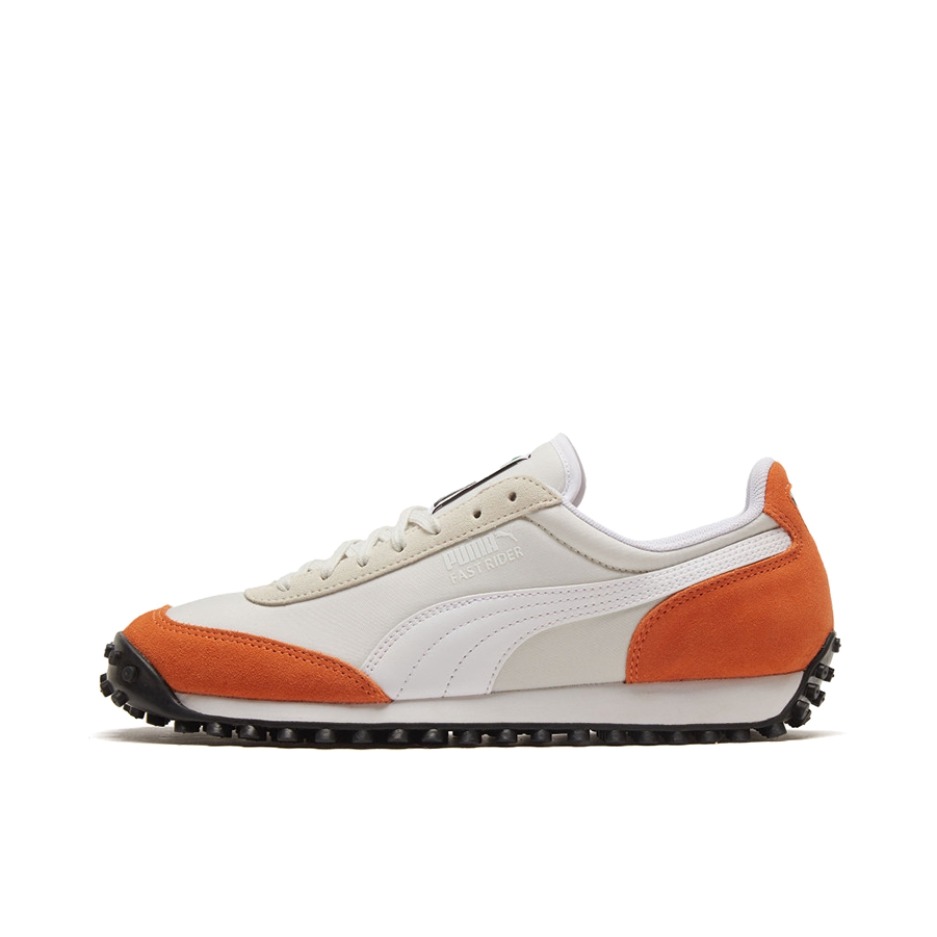 推荐商品：Puma/彪马 Fast Rider 轻便舒适 减震透气 防滑耐磨 复古 运动休闲鞋 米白/橙色/白色