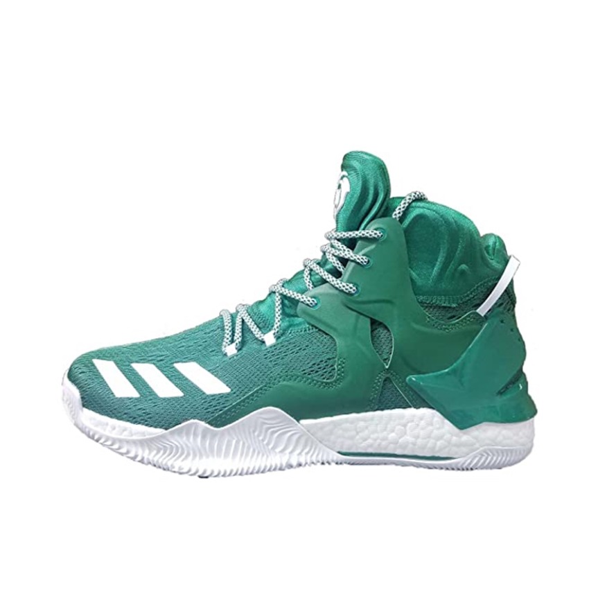推荐商品：adidas D Rose 7 篮球鞋 实战时尚潮流防滑耐磨轻便透气圆头网布织物减震抗冲击 绿色