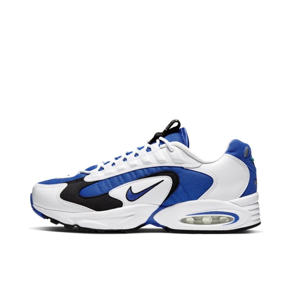 推荐商品：Nike Air Max Triax 96 跑鞋 气垫缓震舒适耐磨轻便透气织物支撑复古百搭 White/Varsity Royal-Black Spirit Teal 白蓝黑