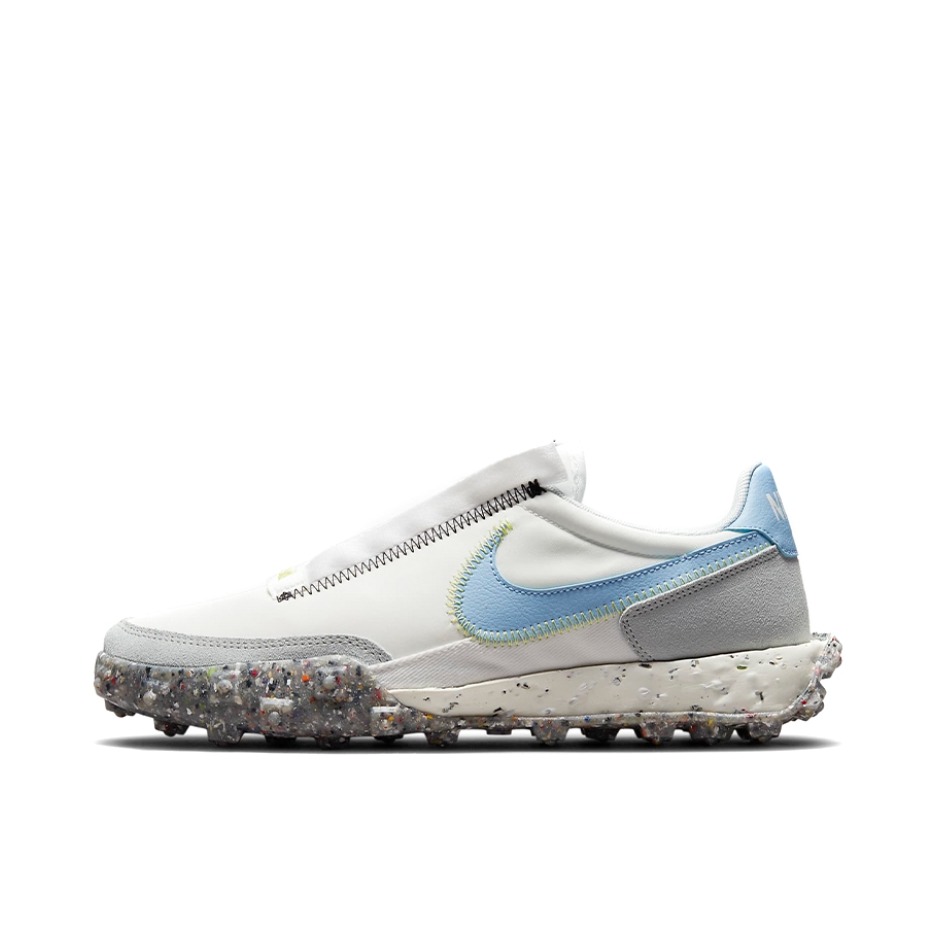 推荐商品：Nike Waffle Racer Crater 跑鞋 防滑耐磨轻便透气舒适减震时尚复古潮流百搭圆头 浅蓝色/灰色/白色