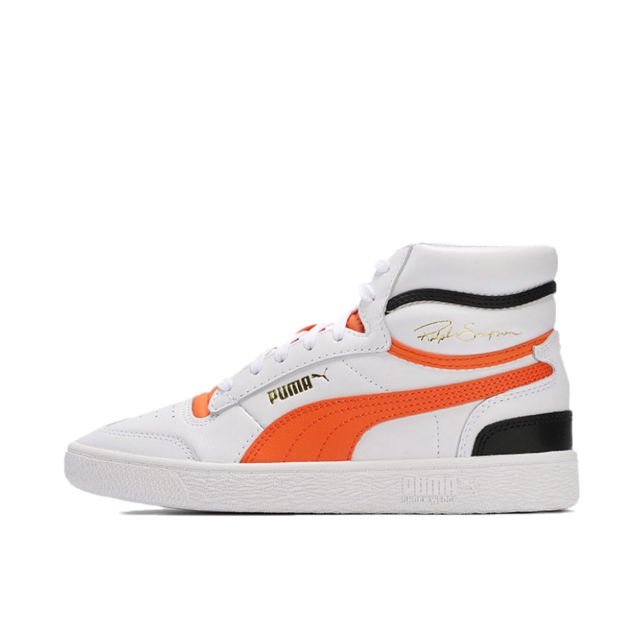 推荐商品：Puma/彪马 Ralph Sampson 板鞋 经典复古防滑耐磨减震透气防水垫 白色/橙色/黑色