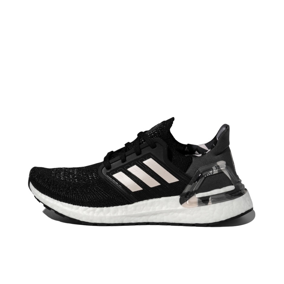 推荐商品：adidas UltraBoost 2020 经典UB 跑鞋 织物缓震回弹抗扭转圆头轻运动 迷彩/黑色/白色