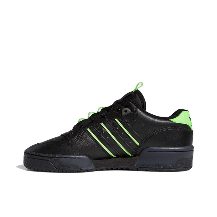 推荐商品：adidas Originals Rivalry 舒适简约 复古 轻便 透气 运动休闲鞋 Black/LightGreen 黑绿Low