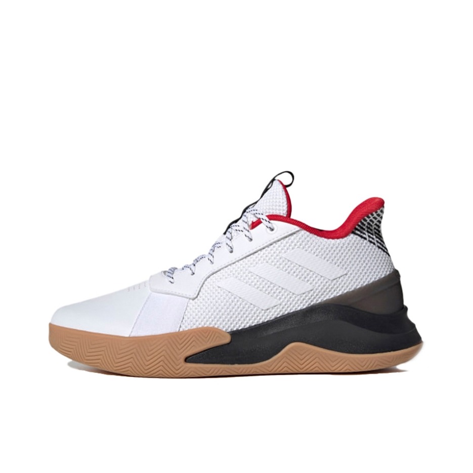 推荐商品：adidas RunTheGame 篮球鞋 复古百搭防滑耐磨舒适减震 White Black Red 白黑红