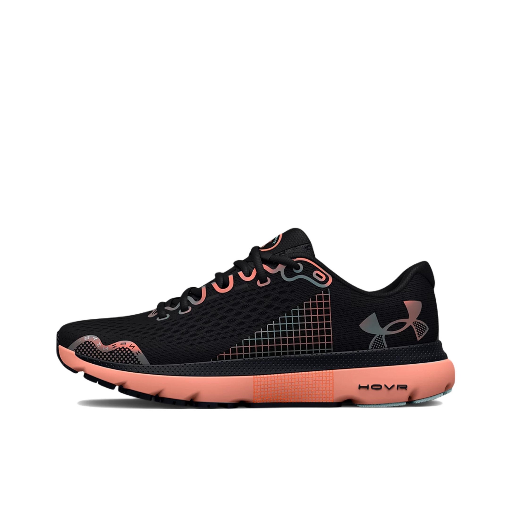 推荐商品：Under Armour/安德玛 HOVR Infinite 4 防滑耐磨 舒适透气 缓震 健身训练 跑鞋 女款/黑色/粉色