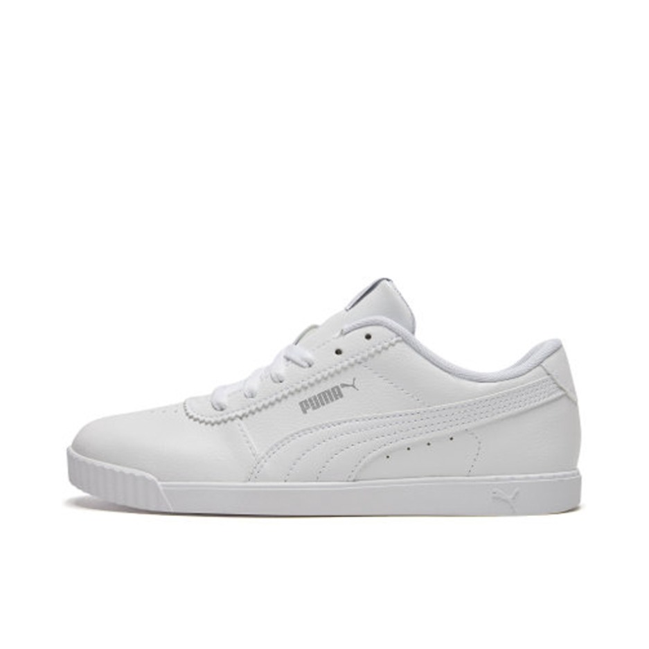 推荐商品：Puma/彪马 Carina 板鞋 防滑耐磨增高复古厚底运动防水 White 纯白色