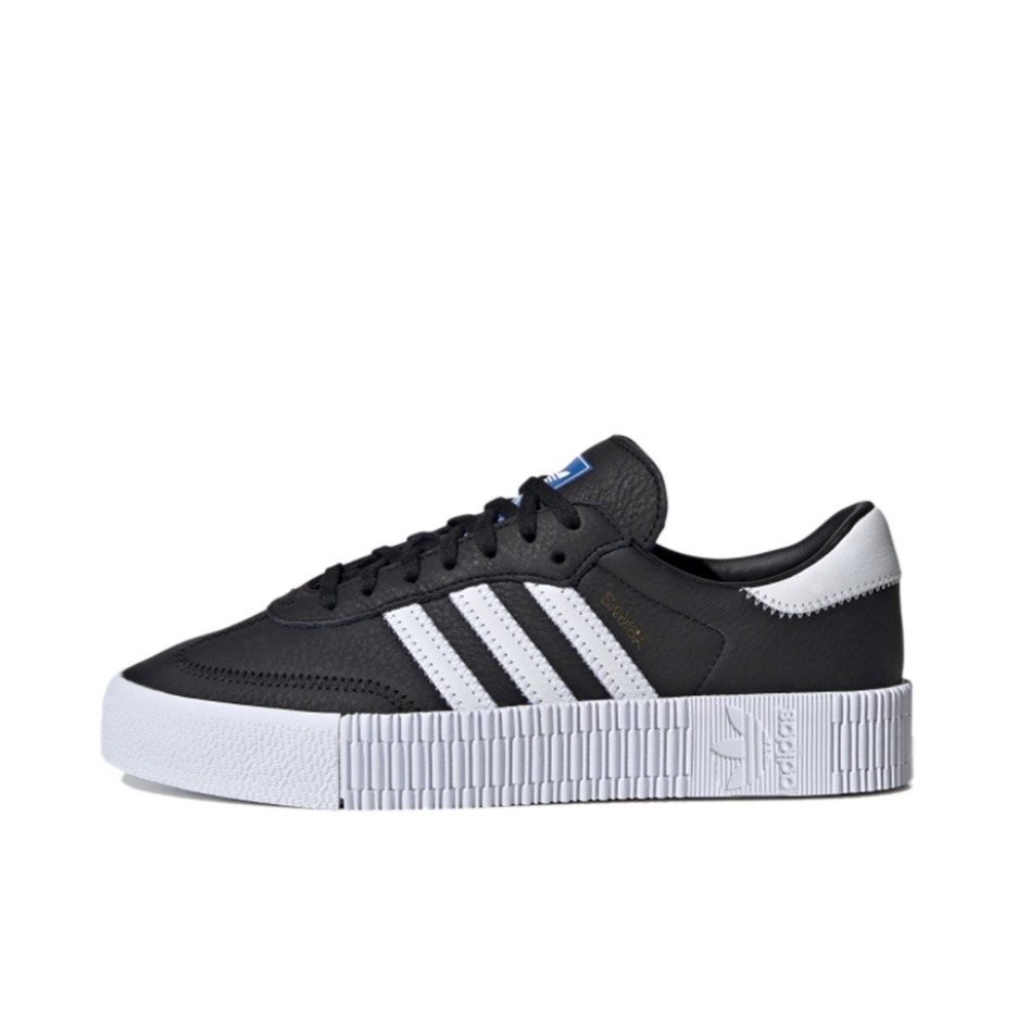 推荐商品：adidas Originals Sambarose 板鞋 防滑耐磨复古运动防水包裹性 皮面/黑色/白色
