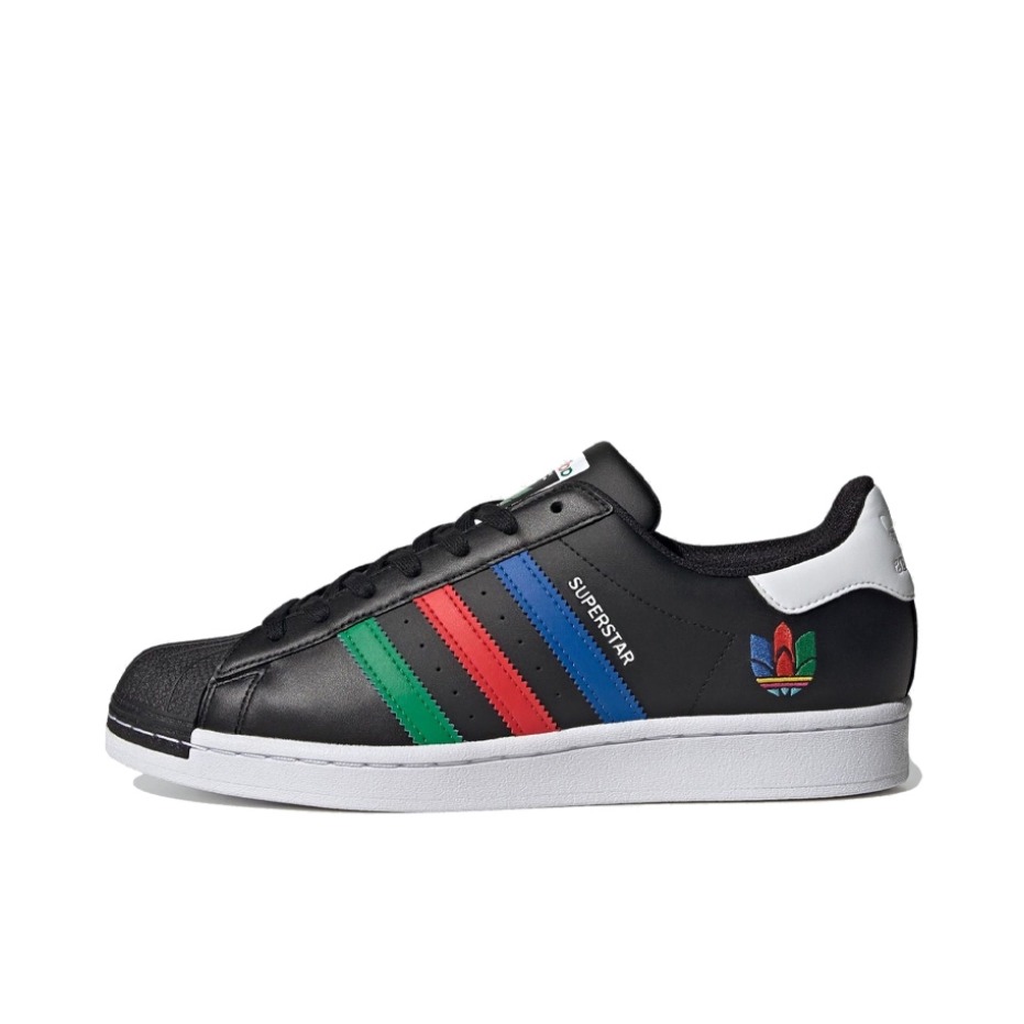 推荐商品：【宋雨琦同款】 adidas Originals Superstar 板鞋 轻便贝壳头薄底舒适百搭耐磨复古 黑色/绿色/蓝色
