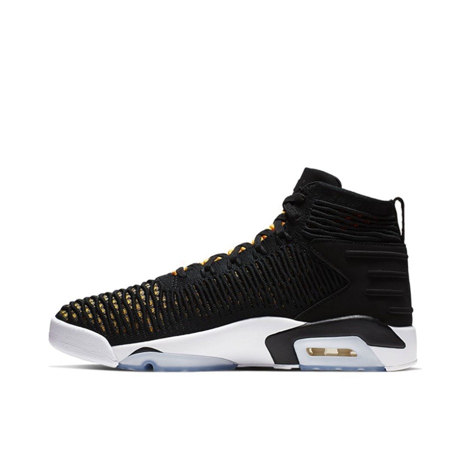 推荐商品：Air Jordan Flyknit Elevation 23 篮球鞋 复古耐磨防滑减震回弹编织织物 Black/University Gold 黑橙白