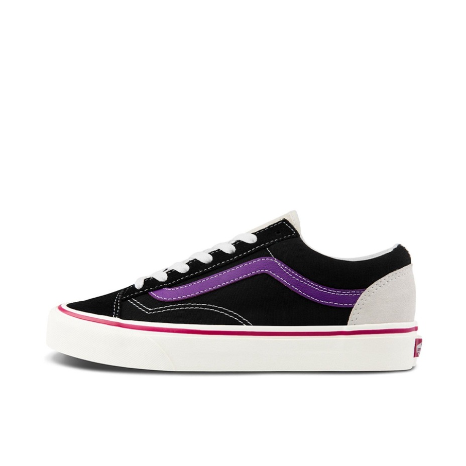 推荐商品：Vans/范斯 Old Skool 滑板鞋 板鞋 轻便防滑复古舒适经典 黑色/白色/紫色