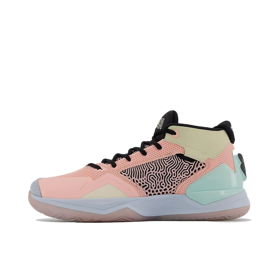 推荐商品：New Balance Kawhi 1 伦纳德1代 篮球鞋 复古时尚定支撑防滑耐磨舒适透气织物 黄色/淡粉/淡蓝