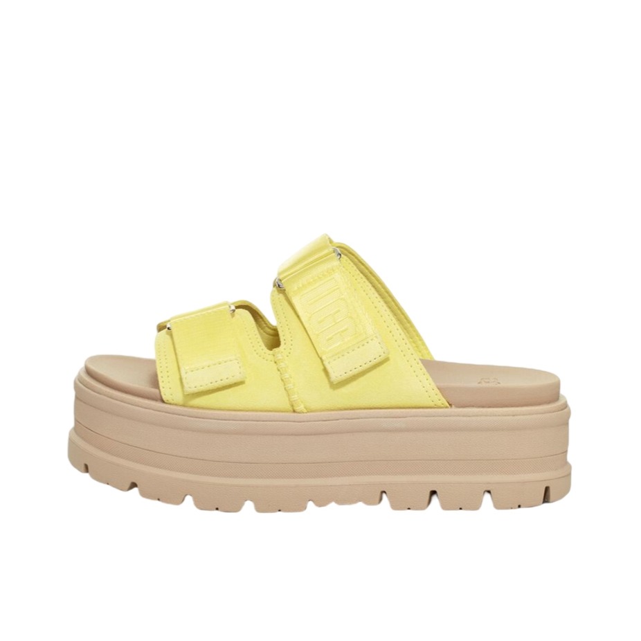 推荐商品：Ugg Clem 舒适时尚 一字拖鞋 青柠色