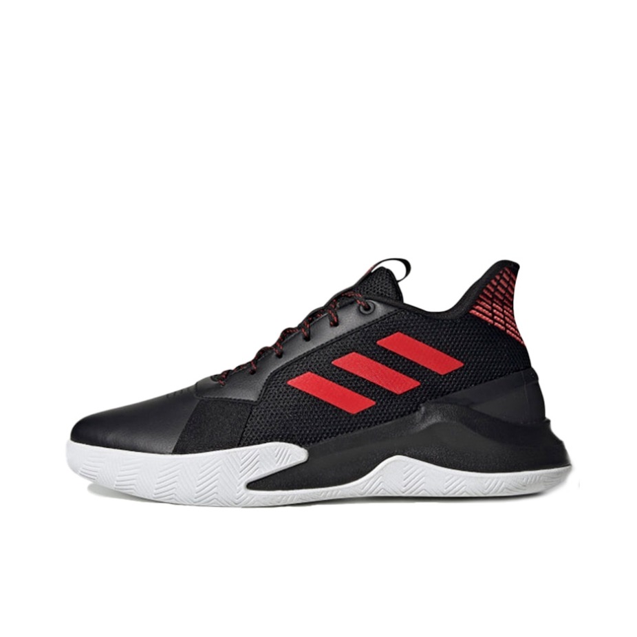 推荐商品：adidas RunTheGame 篮球鞋 复古百搭防滑耐磨舒适减震 Black/Red 黑红