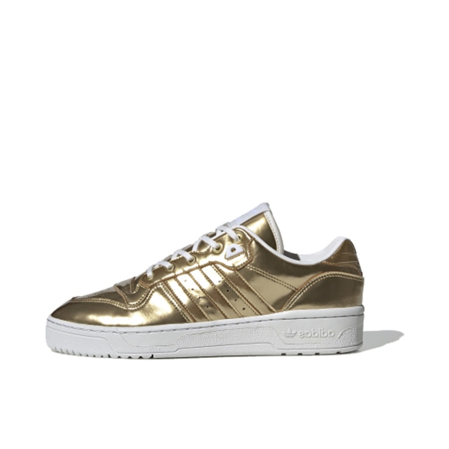 推荐商品：adidas Originals Rivalry 舒适简约 复古 轻便 透气 运动休闲鞋 Gold Metallic/Crystal White 液态金