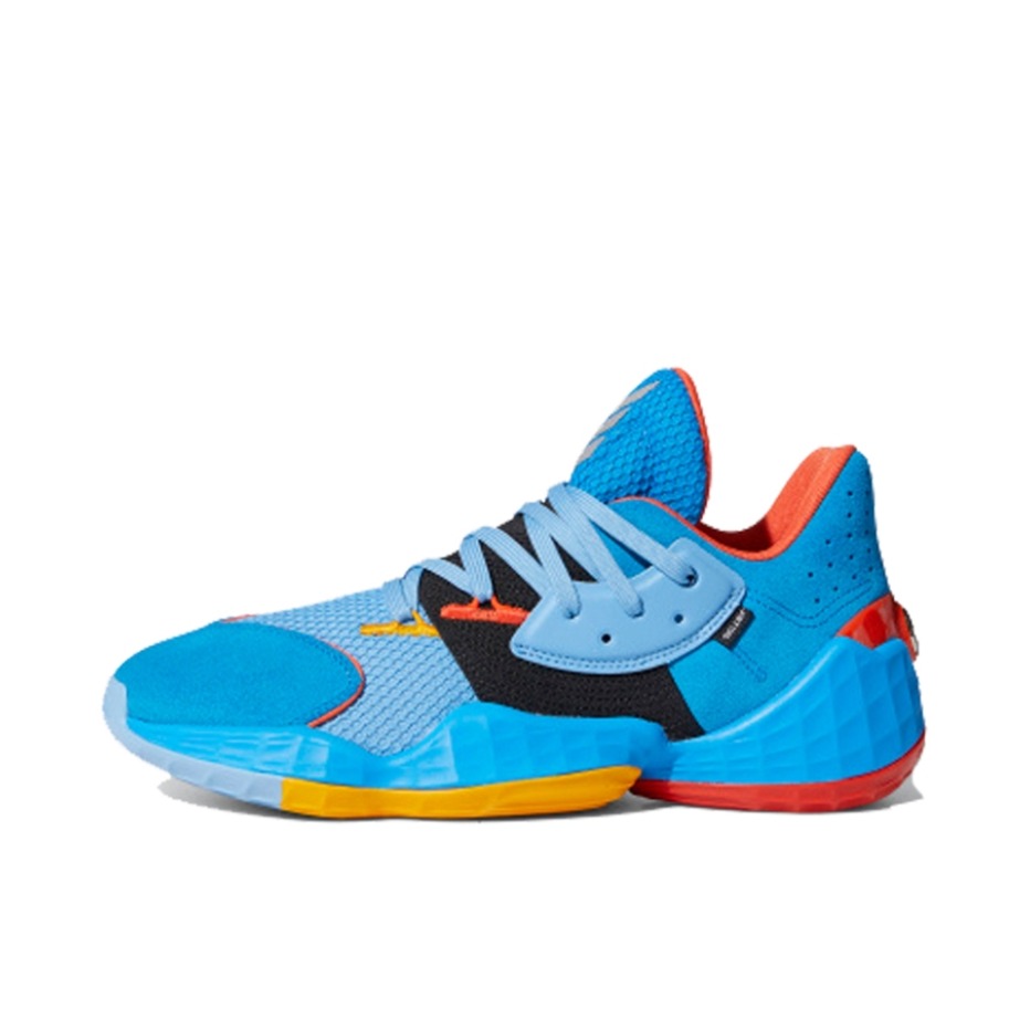 推荐商品：adidas Harden Vol. 4 哈登4代 篮球鞋 防滑耐磨缓震实战 蓝黑/黄红