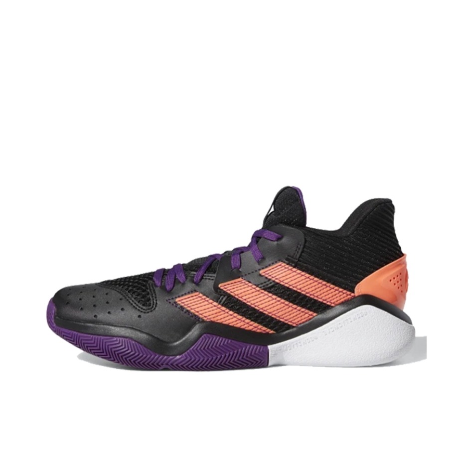 推荐商品：adidas Harden Stepback 1 篮球鞋 减震回弹防滑耐磨实战 Black Purple Coral 黑紫橙