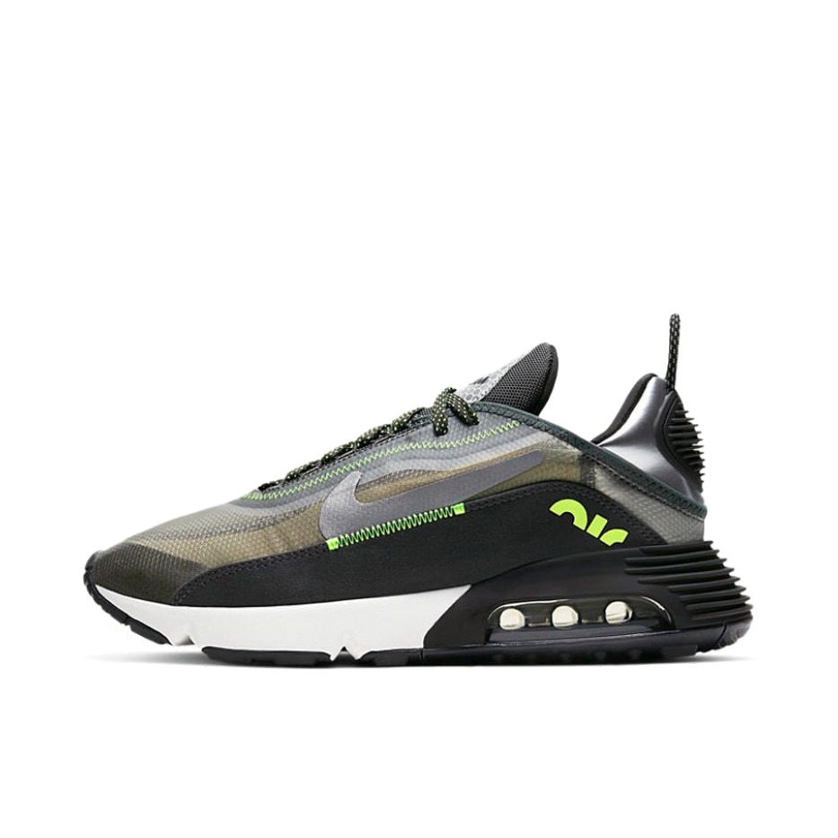 推荐商品：Nike Air Max 2090 跑鞋 缓震耐磨轻便透气潮流休闲舒适织物运动圆头回弹 黑色/金属银/灰色