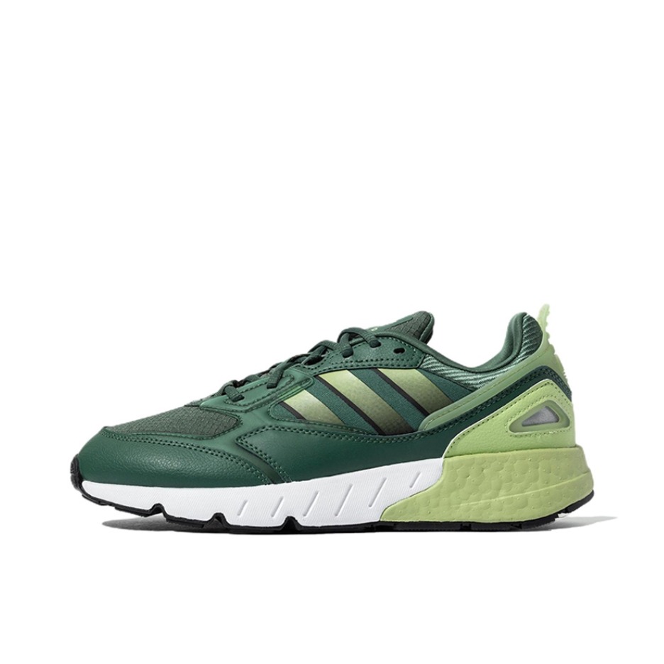 推荐商品：adidas originals ZX 1K Boost 2.0 缓震 防滑 耐磨 舒适轻便 网面透气 轻运动 跑鞋 墨绿/浅绿