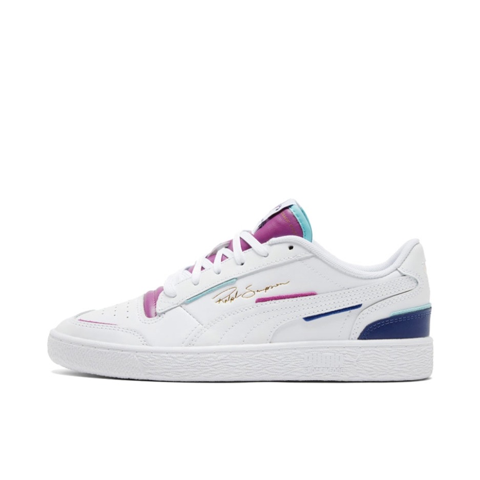推荐商品：Puma/彪马 Ralph Sampson 板鞋 经典复古防滑耐磨减震透气防水垫 白色/紫色/深蓝