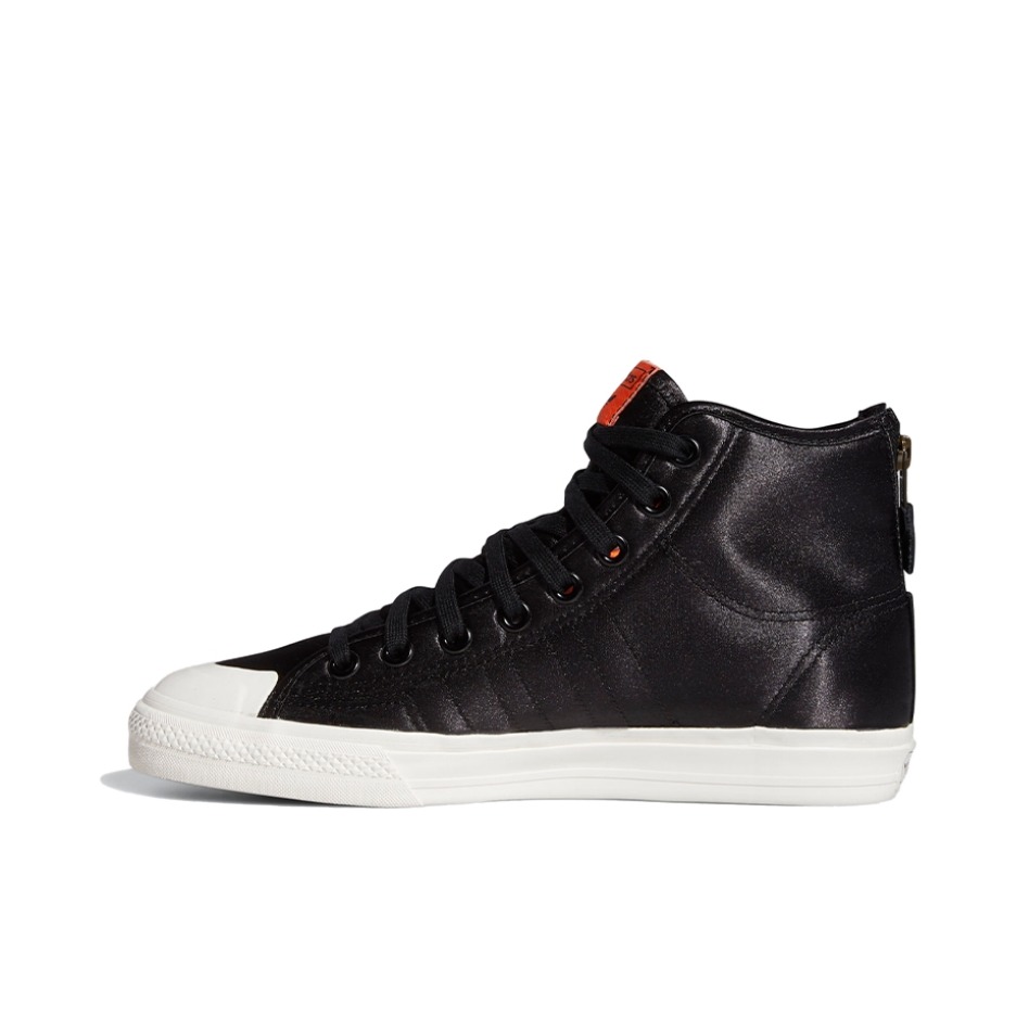 推荐商品：adidas Originals Nizza 经典复古 包裹性 轻便透气 防滑 增高 厚度 舒适 耐磨 帆布鞋 高帮/黑色/白色/红色