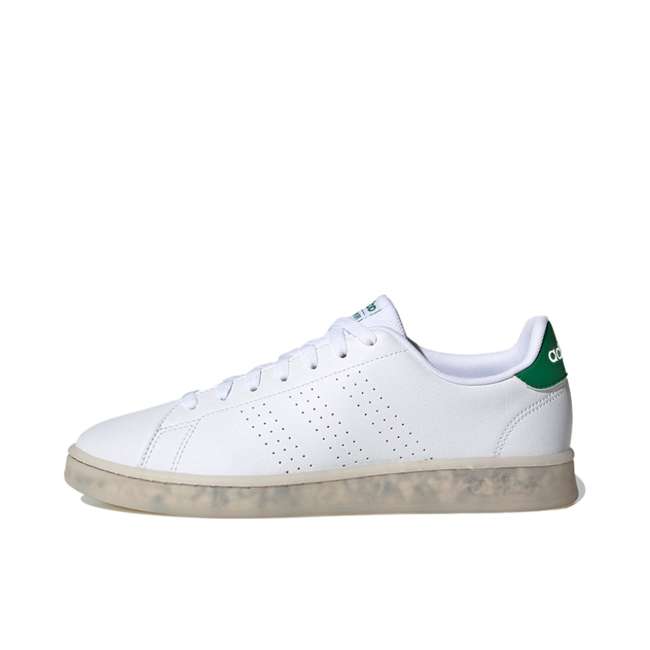 推荐商品：adidas NEO Advantage 板鞋 复古舒适百搭轻便透气防滑耐磨时尚轻运动包裹性 白/绿