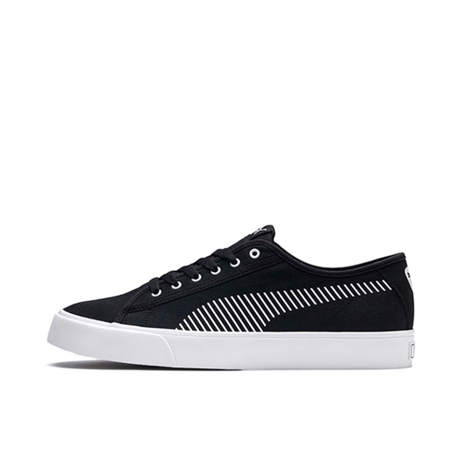 推荐商品：Puma/彪马 Bari 时尚复古 防滑耐磨 轻便透气 休闲 帆布鞋 Black/White 黑白