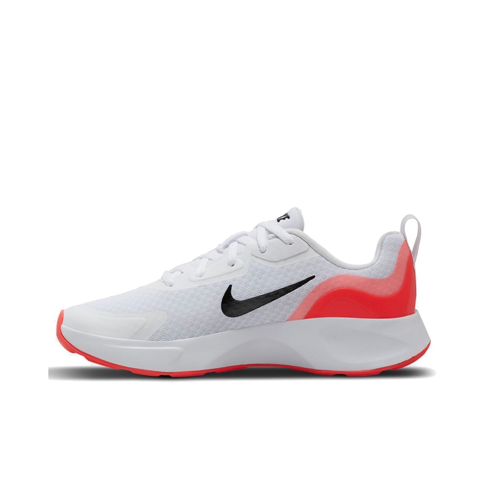 推荐商品：Nike Wearallday 跑鞋 缓震抓地回弹舒适轻便耐磨网面透气织物合成革复古 White Orange 白橙