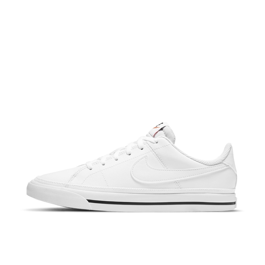 推荐商品：Nike Court Legacy 板鞋 复古舒适透气防滑耐磨休闲运动一脚蹬 GS/白色