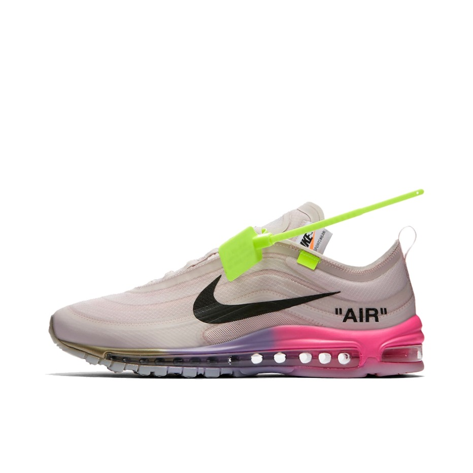 推荐商品：Nike Air Max 97 跑鞋 气垫减震全掌舒适透气防滑耐磨百搭复古织物合成革运动时尚圆头包裹性支撑 Elemental Off-White联名/彩虹