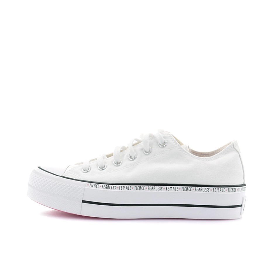 推荐商品：Converse/匡威 Chuck Taylor All Star Lift 帆布鞋 简约复古经典防滑耐磨舒适厚底圆头甜酷贴合松糕底流光风 厚底/白色
