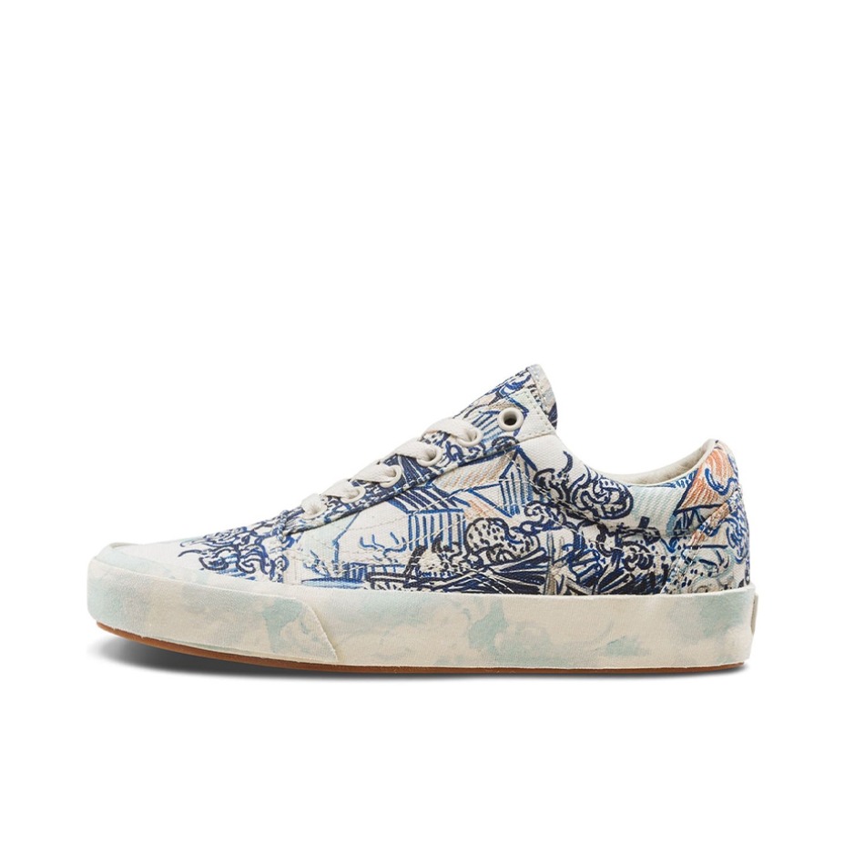 推荐商品：Vans/范斯 Old Skool 滑板鞋 板鞋 轻便防滑复古舒适经典 Vincent Van Gogh 蓝涂鸦