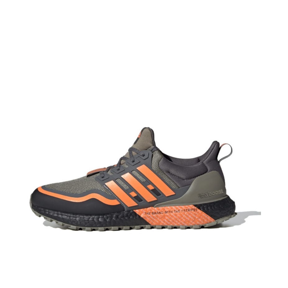 推荐商品：adidas Ultra Boost All Terrain 跑鞋 缓震回弹防滑耐磨舒适透气轻便复古百搭轻运动抗扭转 遗迹绿/橙色/黑色