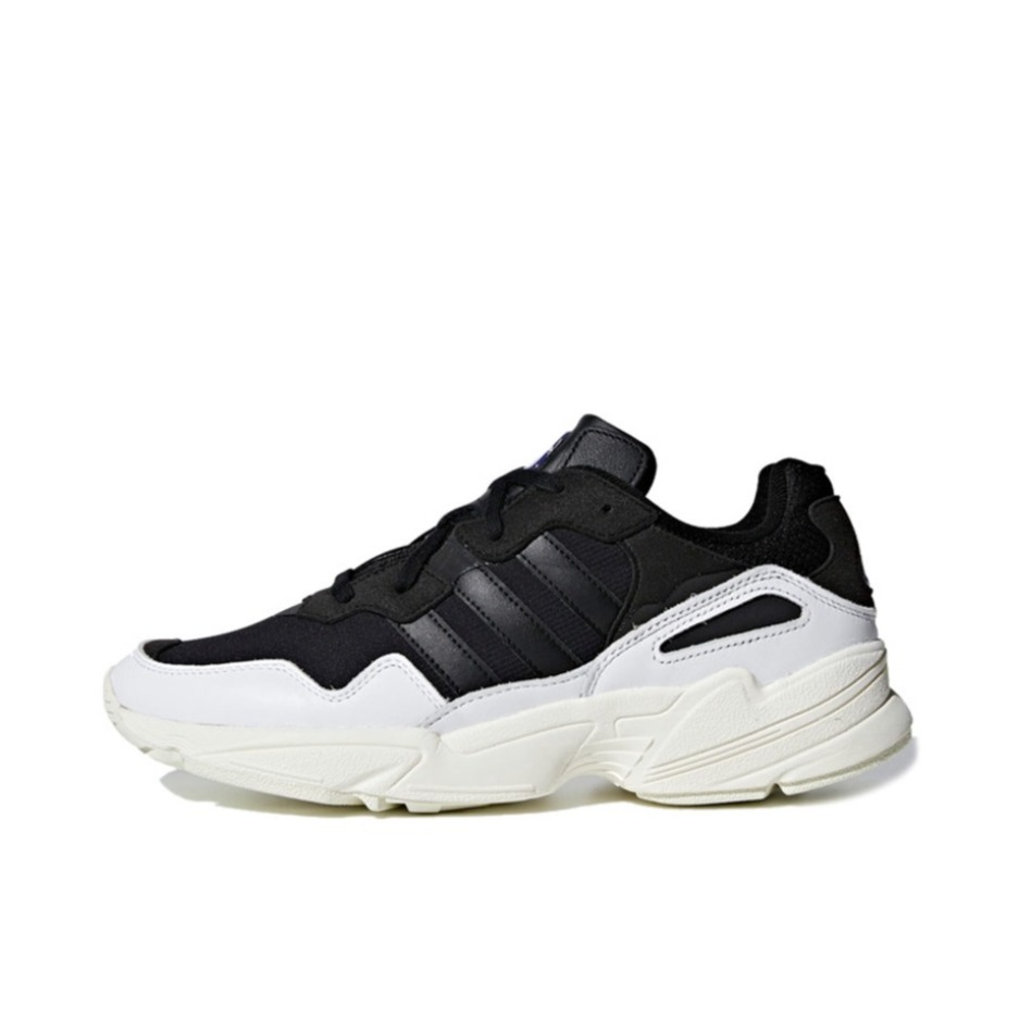 推荐商品：adidas originals Yung-96 运动休闲鞋 防滑耐磨缓震回弹舒适轻便复古 Cloud White Core Black 黑白色