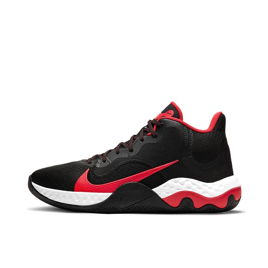 推荐商品：Nike Renew Elevate 实战 缓震回弹 防滑耐磨 织物 合成革 篮球鞋 黑色/红色