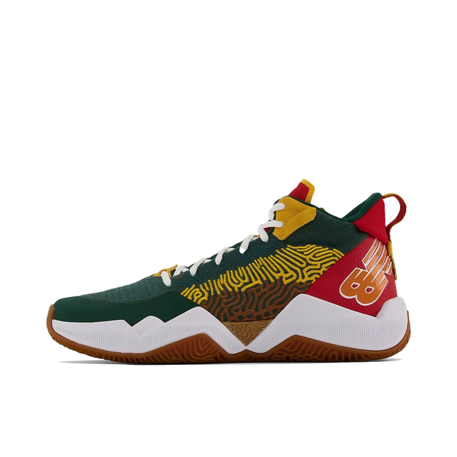 推荐商品：New Balance 2WXY 1 篮球鞋 复古潮流防滑耐磨实战合成革织物 Dejounte Murray联名/墨绿/深红