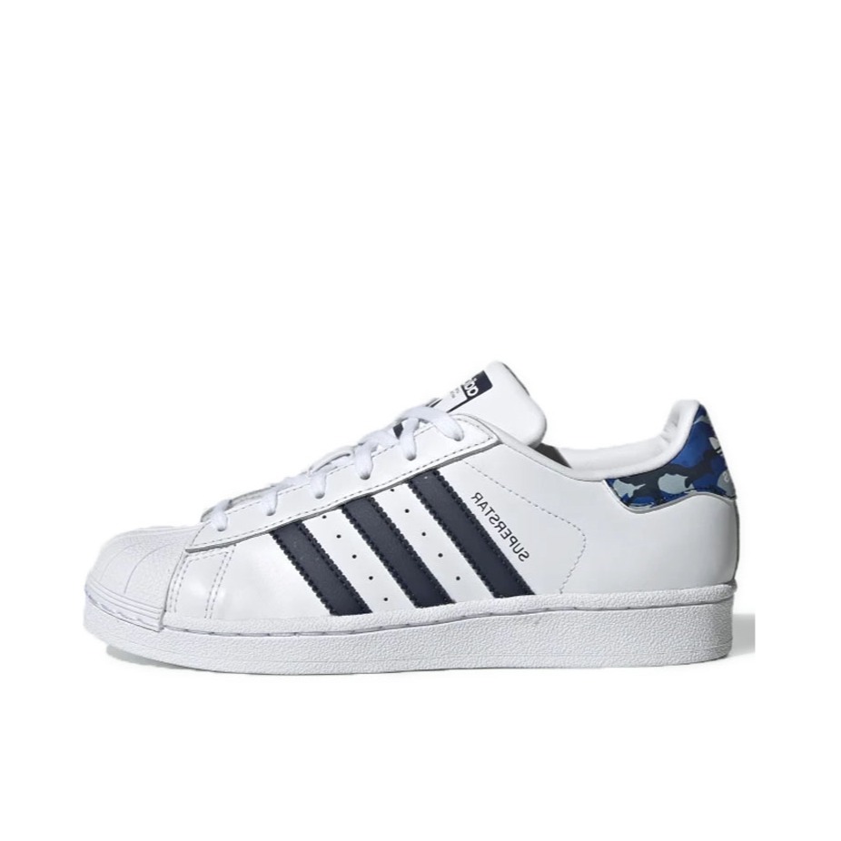 推荐商品：【宋雨琦同款】 adidas Originals Superstar 板鞋 轻便贝壳头薄底舒适百搭耐磨复古 蓝/白/迷彩