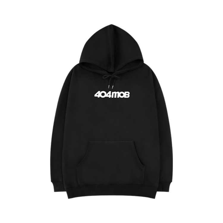 404MOB 经典LOGO加绒毛圈情侣连帽长袖卫衣 男女同款 TTWY00312CJ