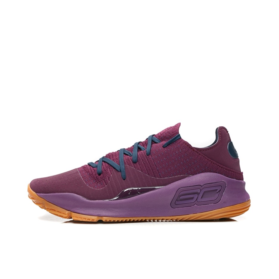推荐商品：Under Armour/安德玛 Curry 4 库里4 实战训练 防滑耐磨 舒适减震 时尚百搭 篮球鞋 Low Merlot 黑加仑紫Low
