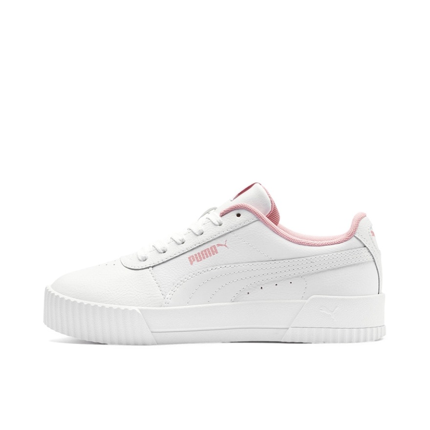 推荐商品：Puma/彪马 Carina 板鞋 防滑耐磨增高复古厚底运动防水 Pink/White 白粉