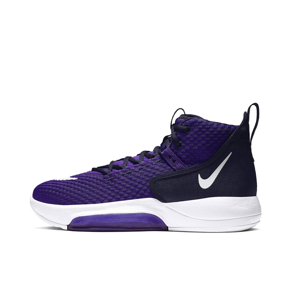 推荐商品：Nike Zoom Rize 1 减震回弹 防滑耐磨 舒适透气 实战 织物 支撑 时尚百搭 篮球鞋 White/RebeccaPurple 紫色