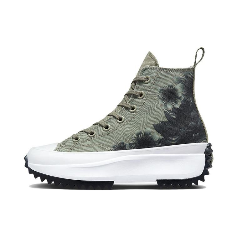 推荐商品：Converse/匡威 Run Star Hike 厚底 防滑 松糕鞋 增高鞋 运动休闲鞋 绿色/黑色