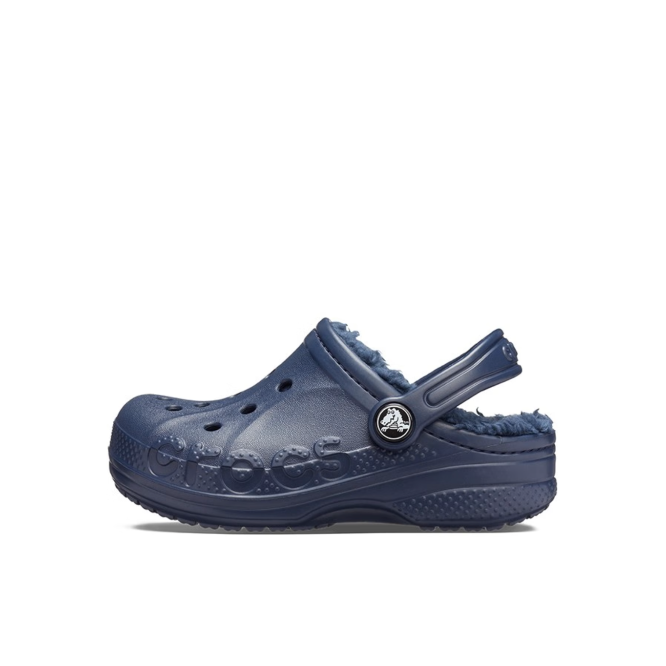 推荐商品：Crocs/卡骆驰 防踢 耐磨 舒适百搭 暖棉加绒 休闲 室内外 洞洞鞋 凉鞋儿童 207500 小童/深蓝色