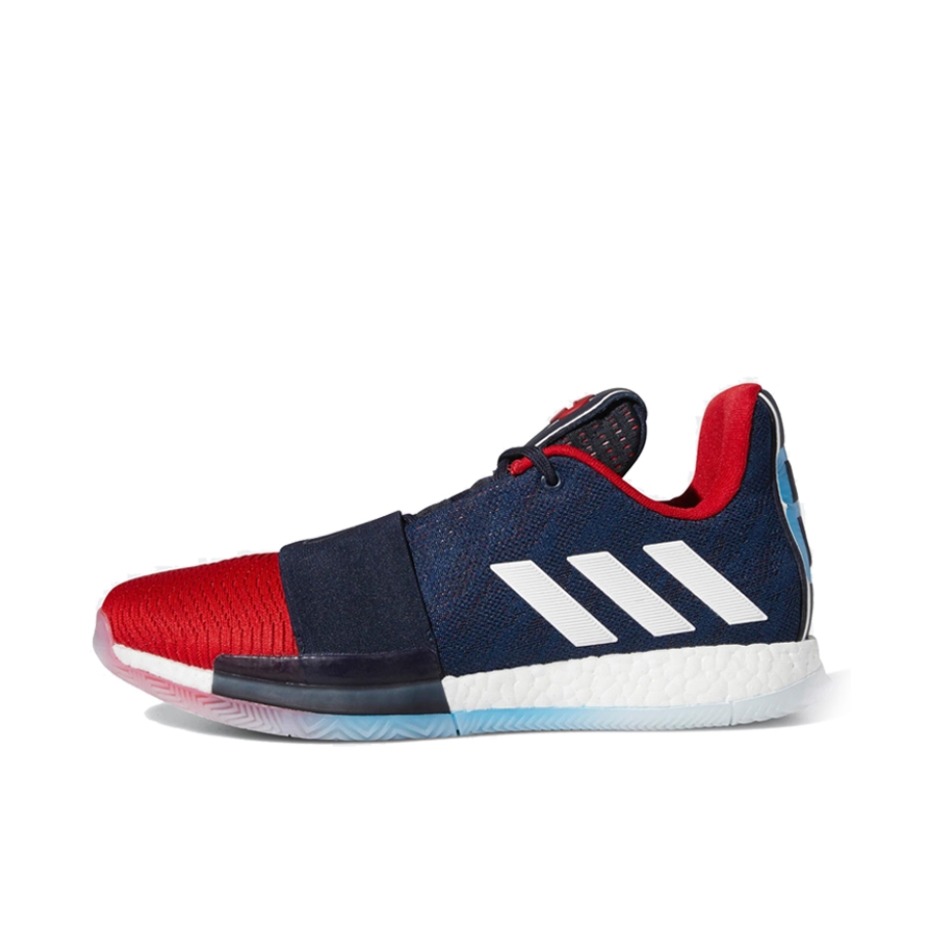 推荐商品：adidas Harden Vol.3 哈登3代 篮球鞋 防滑耐磨实战场上轻便 Rockets 90s Jersey 藏蓝/红色