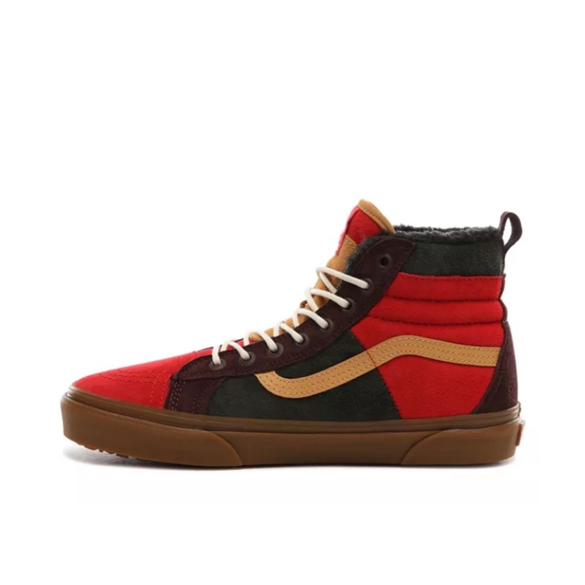 推荐商品：Vans/范斯 SK8-Hi 板鞋 潮流经典拼接复古街头厚底 MTE/黑红黄