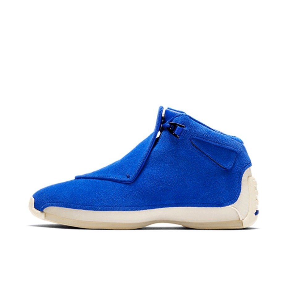 推荐商品：Air Jordan 18 篮球鞋 复古防滑减震轻便 Racer Blue 蓝色麂皮